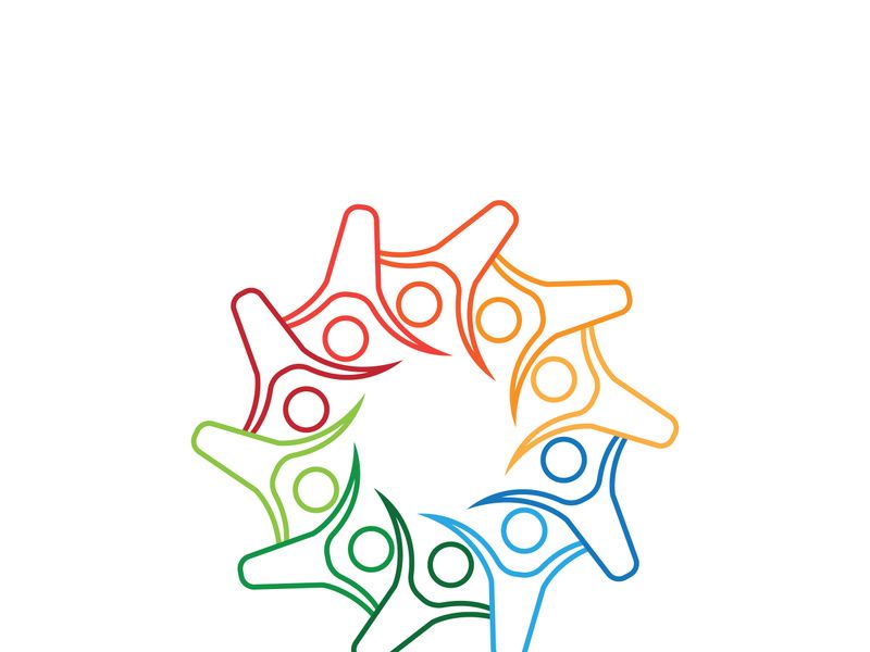 Community, network and social icon design template