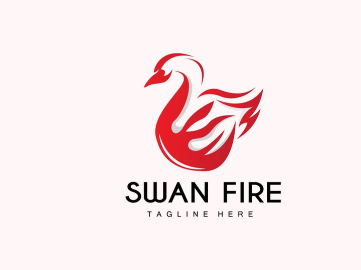 Swan Logo, Bird Animal Design, Duck Logo, Product Brand Label Vector