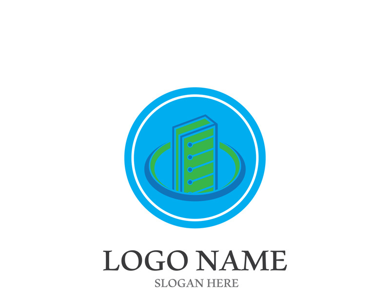 Digital book logo technology vector icon design
