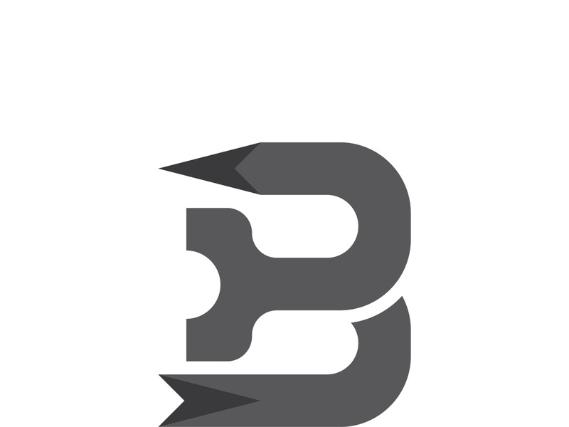 B letter logo template vector illustration