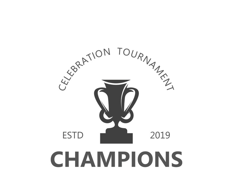 Trophy Logo winner, Sports Tournament Championship Cup Design. minimalist emblem sport, club shop simple icon