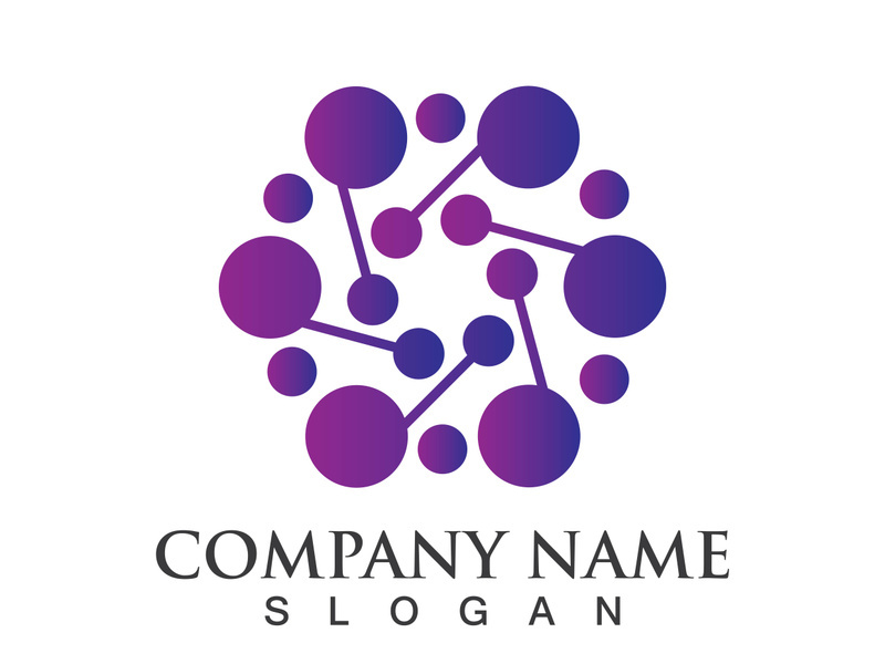 Molecule symbol logo template vector illustration design