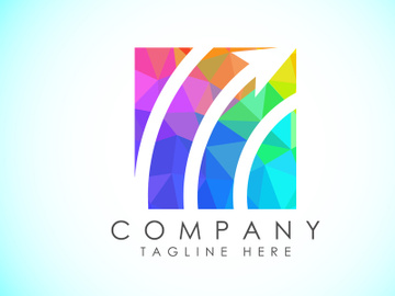 Finance and accounting logo low poly art style design vector template, Business finance logo preview picture