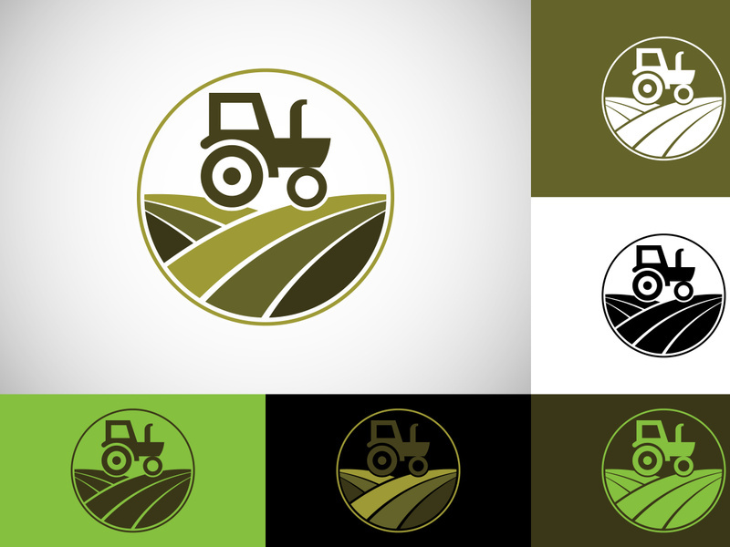 Tractor logo or farm logo template, Suitable for any business related to agriculture industries.