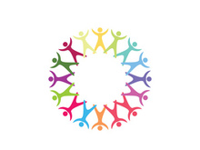 community logo design colorful with  logo vector icon