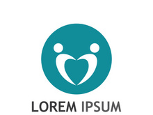 Community of people logo design with creative idea.