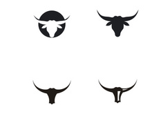 Bull head horn logo design.