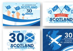 12 St Andrew Day Illustration