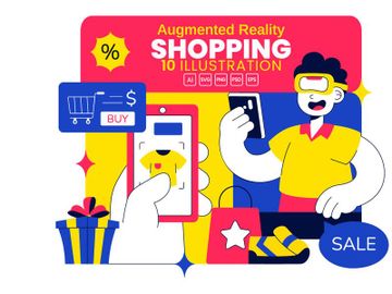 10 Augmented Reality Shopping Illustration preview picture