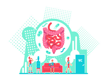 Digestive system health care flat concept vector illustration preview picture