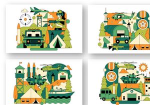 10 Military Army Forces Illustration