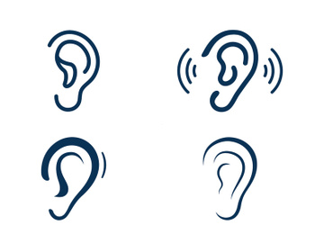 ear Logo Template vector icon preview picture