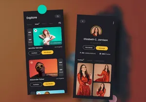 Fashion Model Hiring App Design