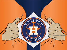 Houston Astros label design