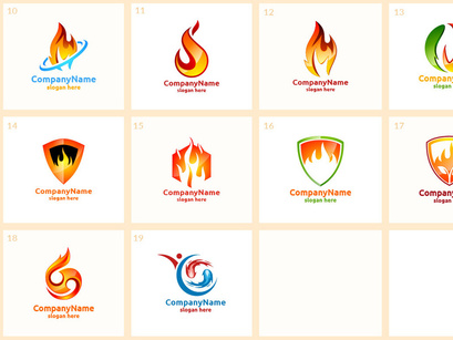 15+ Fire Logo Bundle