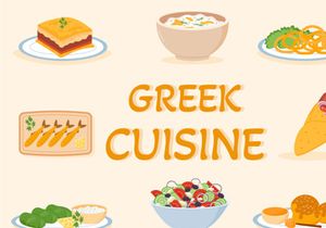 11 Greek Cuisine Restaurant Illustration