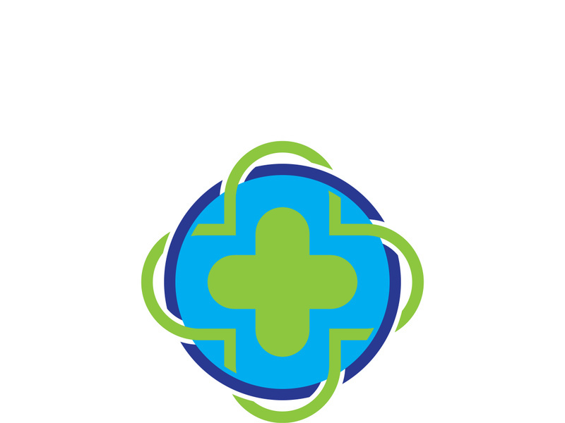 Health medical logo template vector illustration design