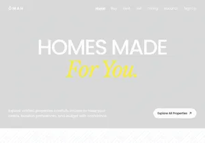 Omah - Real Estate Landing Page