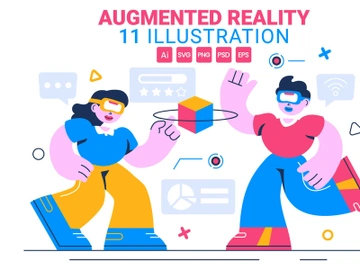 11 Augmented Reality Vector Illustration preview picture