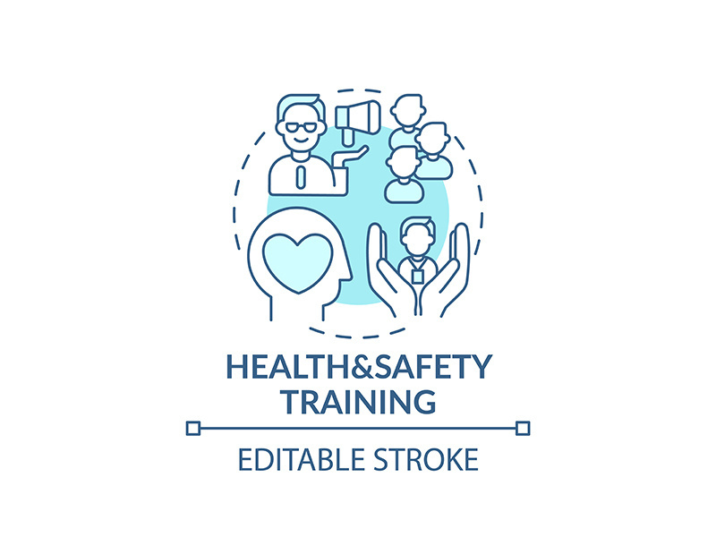 Training of safety and health concept icon
