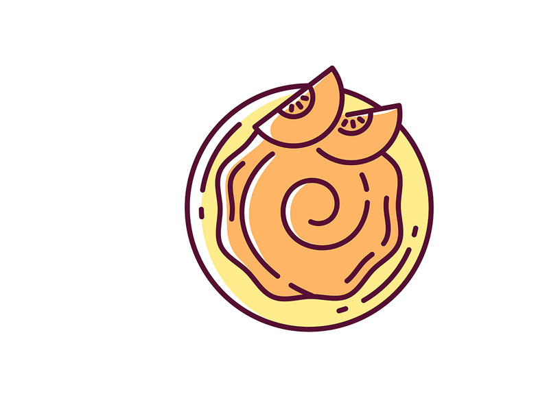 Pumpkin hummus RGB color icon