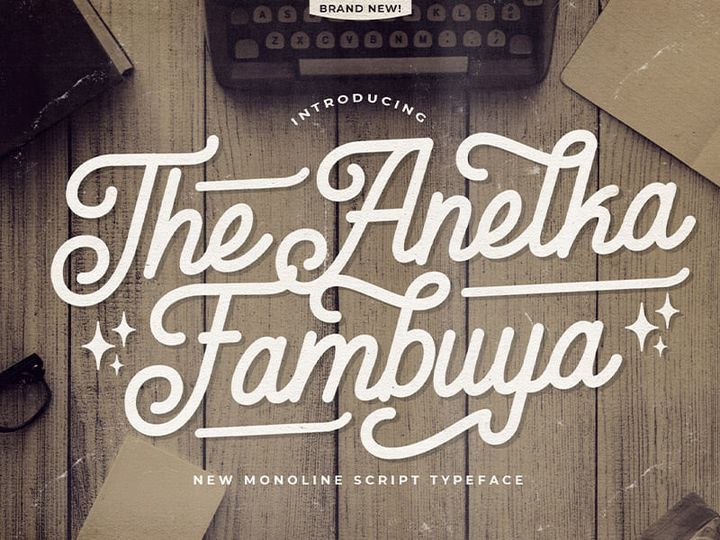 Anelka Fambuya - Monoline Retro Script Font