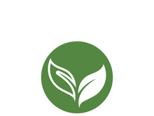 Green leaf ecology nature element vector icon