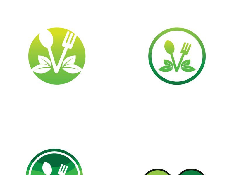 Spoon and fork logo design.