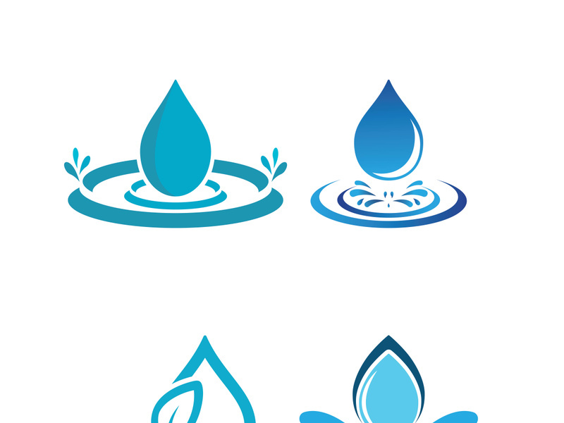 Water drop logo template vector illustration design