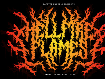 Hellfire Flames | Death Metal Font preview picture