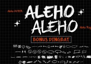 Aleho Scribble - Handwritting Scribble Font