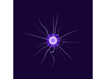 Virus cell realistic vector illustration preview picture