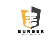 Burger Logo, Fast Food Design