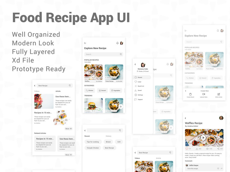 Food Recipe App UI