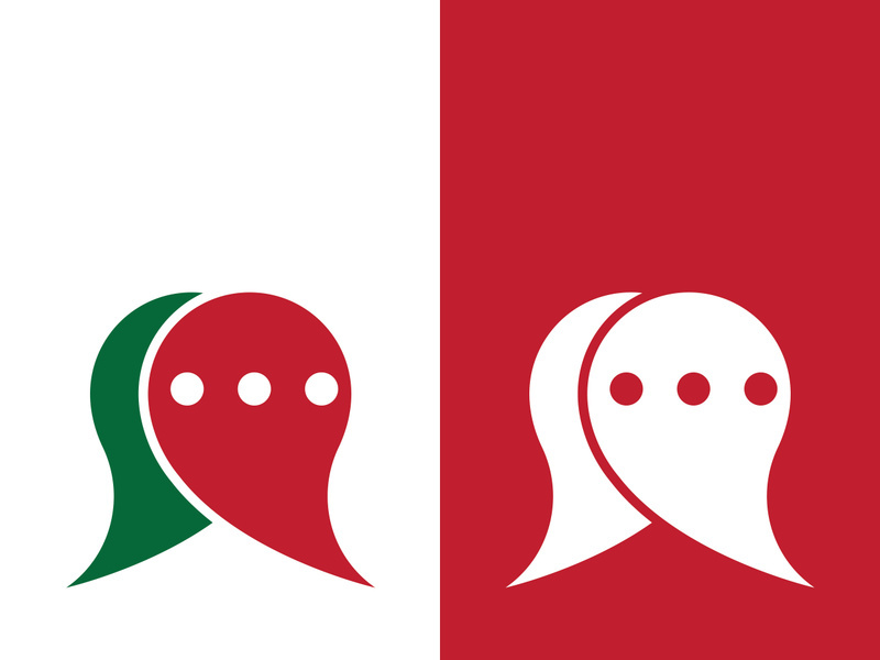 Speech bubble icon logo template vector illustration