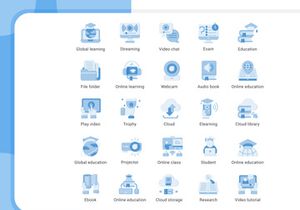 Online Learning Icon Pack