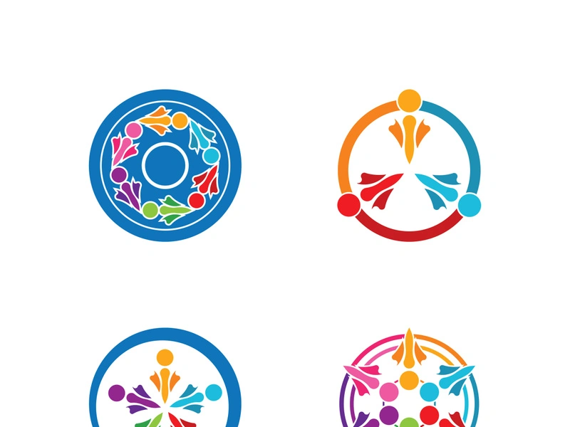 Community, network and social icon design template