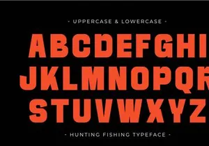 Hunting Fishing - Modern Sans Display