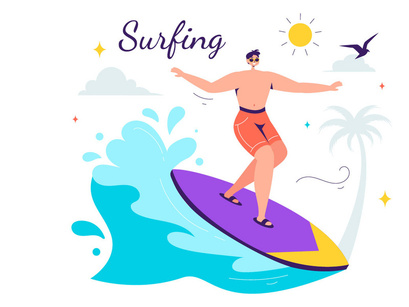 10 Summer Surfing Illustration