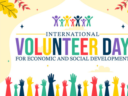 11 Volunteer Day for Economic and Social Development Illustration