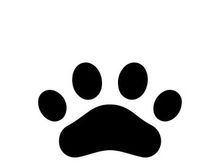 Minimal Dog Paw Print Logo