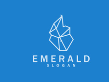 Gemstone Jewelry Logo, Design Vector Template