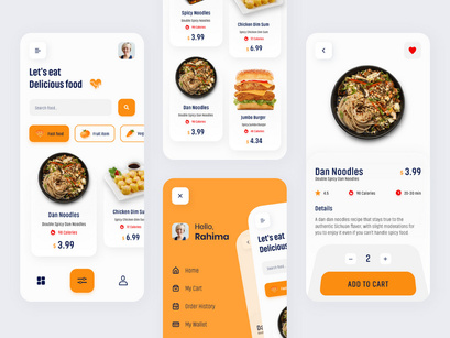 Food App UI Kits - Light