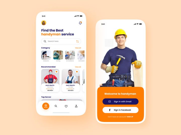 On demand Handyman Services App Design