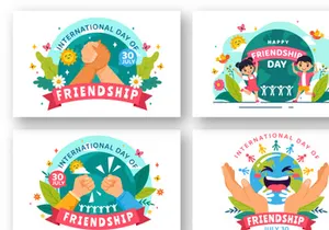 10 Happy Friendship Day Illustration