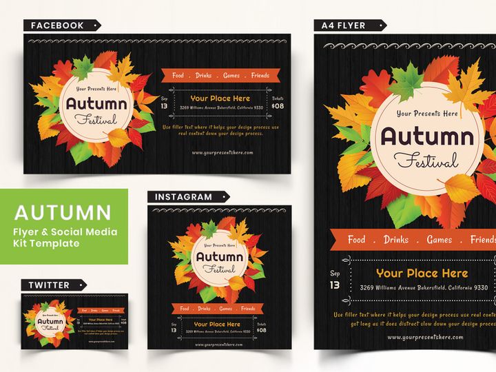 Autumn Festival Flyer & Social Media Pack-09