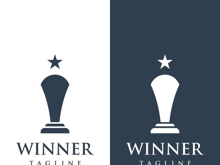 Creative and unique trophy logo design.