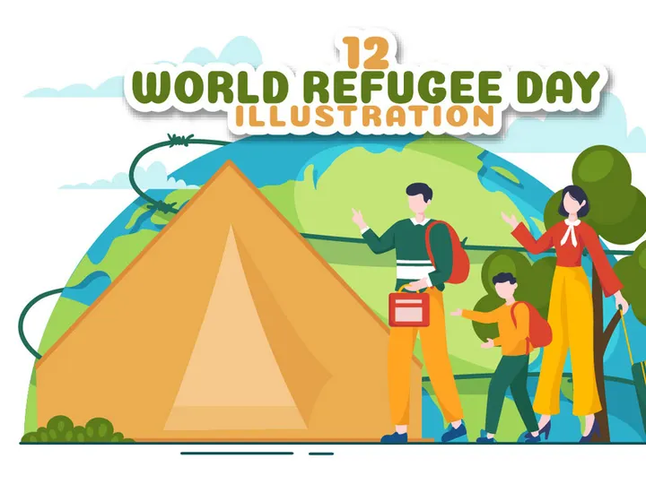 12 World Refugee Day Vector Illustration