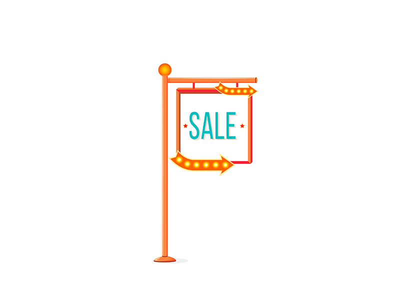 Store sale vector advert board sign illustration