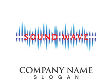 Sound waves vector illustration design template